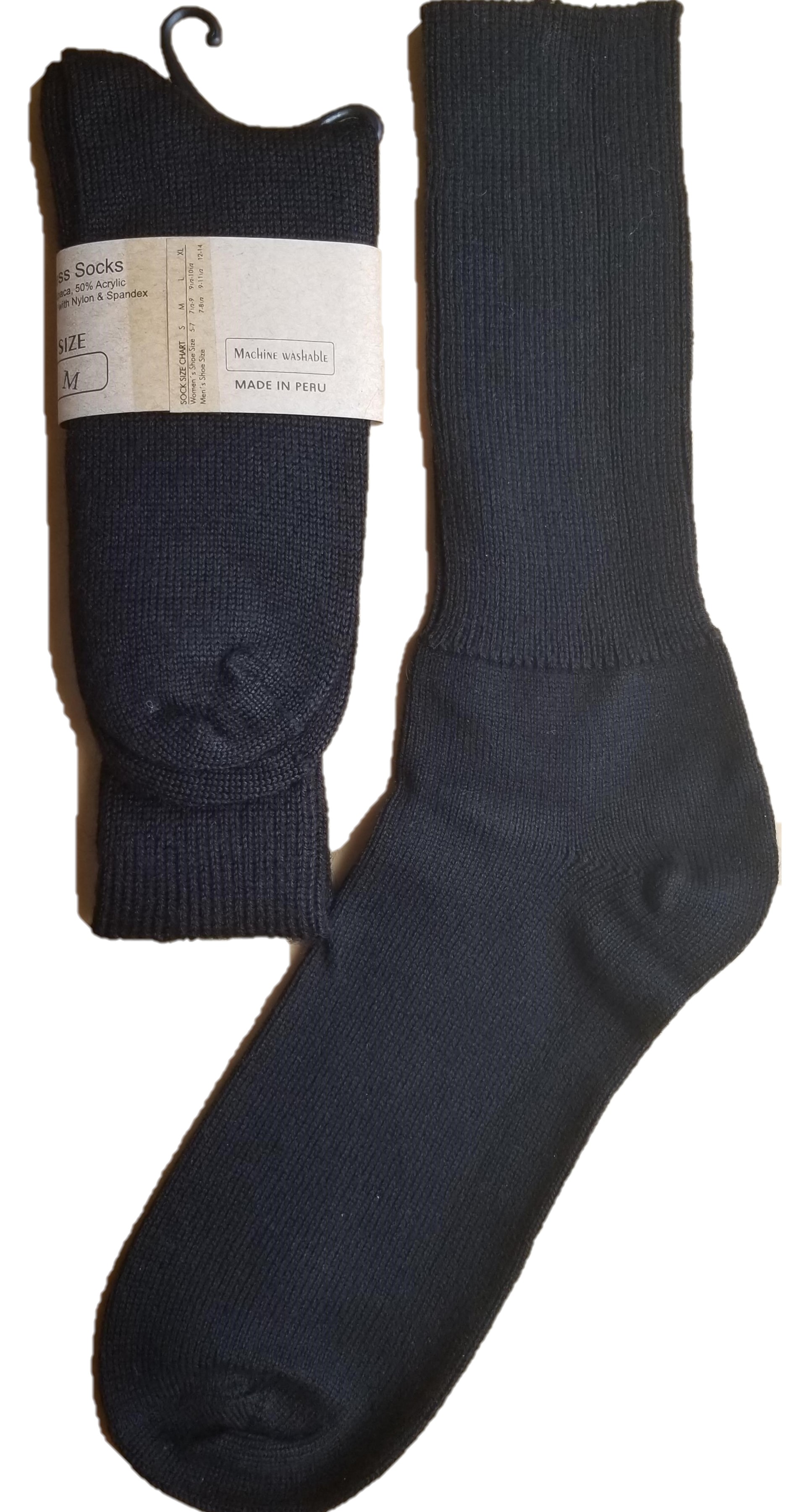 Alpaca dress socks in dark colors folded side-by-side