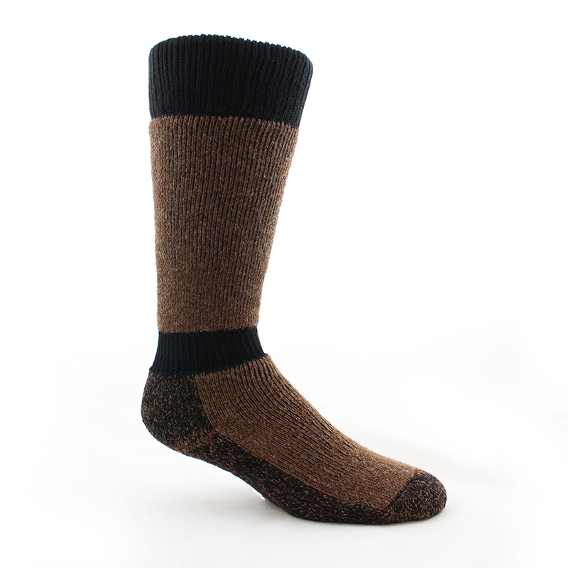 High calf brown boot sock